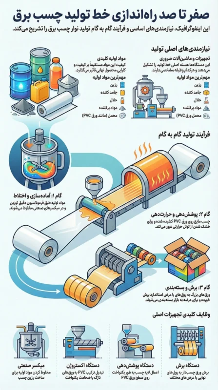 خط تولید چسب برق
