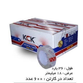 چسب نواری تحریر کی سی کی رنگ شفاف 2 سانتی‌متر 36 یارد