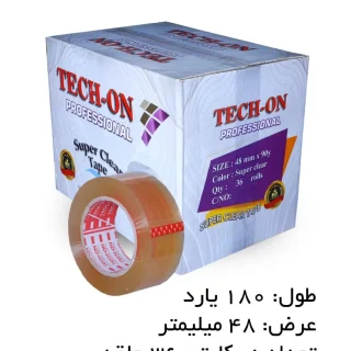 چسب نواری پهن تیچ آن رنگ شفاف 5 سانتی‌متر 180 یارد